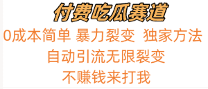 吃瓜付费赛道，暴力无限裂变，0成本，实测日入700+！！！-优优云创网