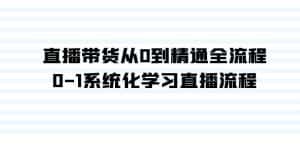 直播带货从0到精通全流程，0-1系统化学习直播流程（35节课）-优优云创网
