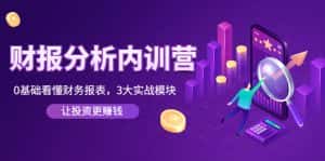 （4097期）《财报分析内训营》0基础看懂财务报表，3大应用实战模块，让投资更赚钱-优优云创网