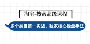 (4414期)淘宝-搜索高级课程:多个类目第一实战,独家核心操盘手法-优优云创网