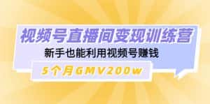(4468期)视频号直播间变现训练营:新手也能利用视频号赚钱,5个月GMV200w-优优云创网