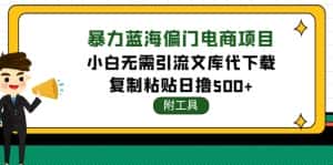 （4289期）稳定蓝海文库代下载项目，小白无需引流暴力撸金日入1000+（附带工具）-优优云创网