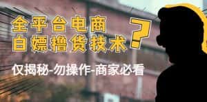 （4515期）外面收费2980的全平台电商白嫖撸货技术（仅揭秘-勿操作-商家必看）-优优云创网