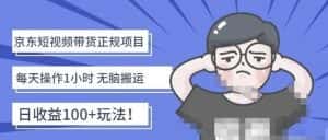 (4310期)京东短视频带货项目:每天操作2小时,月收益3000+副业项目-价值1988元-优优云创网