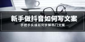 (4619期)新手做抖音如何写文案,手把手实操如何拆解热门文案-优优云创网