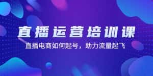(4655期)直播运营培训课:直播电商如何起号,助力流量起飞(11节课)-优优云创网