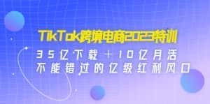 (4702期)TikTok跨境电商2023特训:35亿下载+10亿月活,不能错过的亿级红利风口-优优云创网