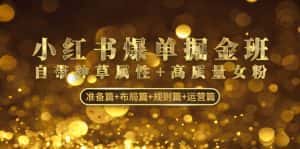 (4716期)小红书爆单掘金班:自带种草属性+高质量女粉 准备篇+布局篇+规则篇+运营篇-优优云创网