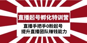(4864期)直播起号孵化特训营:直播手把手0粉起号 提升直播团队赚钱能力-优优云创网