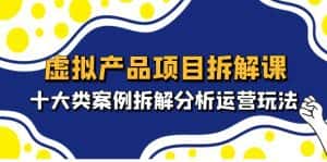 （4983期）虚拟产品项目拆解课，十大类案例拆解分析运营玩法（11节课）-优优云创网