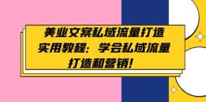 （4987期）美业文案私域流量打造实用教程：学会私域流量打造和营销！-优优云创网