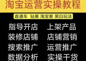 （5079期）2023淘宝开店教程0基础到高级全套视频网店电商运营培训教学课程（2月更新）-优优云创网