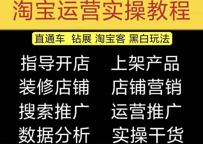 图片[1]-（5079期）2023淘宝开店教程0基础到高级全套视频网店电商运营培训教学课程（2月更新）-优优云创网