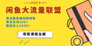 （5178期）价值1980最新闲鱼大流量联盟玩法，单日引流200+，稳定日入1000+-优优云创网