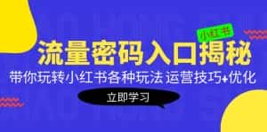 (5179期)小红书流量密码入口揭秘:带你玩转小红书各种玩法 运营技巧+优化!-优优云创网
