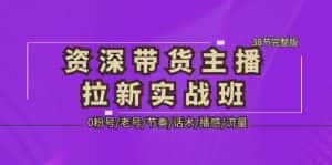 （5191期）资深·带货主播拉新实战班，0粉号/老号/节奏/话术/播感/流量-38节完整版-优优云创网