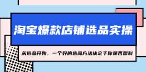 (5240期)淘宝爆款店铺选品实操,2023从选品开始,一个好的选品方法决定于你是否盈利-优优云创网