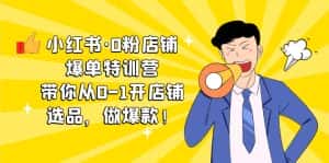 （5334期）小红书·0粉店铺爆单特训营 带你从0-1开店铺，选品，做爆款（课程+工具包）-优优云创网