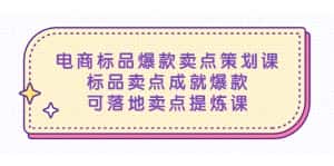 (5337期)电商标品爆款卖点策划课,标品卖点成就爆款,可落地卖点提炼课-优优云创网