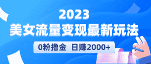 (5428期)2023美女流量变现最新玩法,0粉撸金,日赚2000+,实测日引流300+-优优云创网