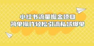 （5451期）外面收费398小红书流量掘金项目，简单操作轻松引流私域爆单-优优云创网