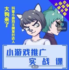 大狗来了：小游戏推广实战课，带你搭建一个游戏推广变现账号-优优云创网