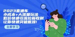 (5471期)2023直通小成本+大流量玩法,低价快速引流拉新收割,让你快速突破瓶颈!-优优云创网