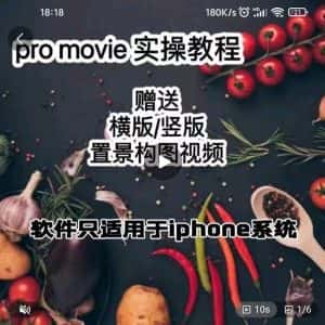 漆十二美食摄影,25节promovie实操高手课节-优优云创网