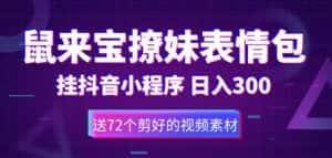 （5560期）鼠来宝撩妹表情包，通过抖音小程序变现，日入300+（包含72个动画视频素材）-优优云创网