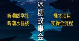 (5587期)抖音冰糖故事会项目实操,小说推文项目实操全流程,简单粗暴!-优优云创网