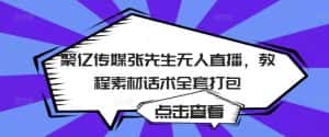 聚亿传媒张先生无人直播,教程素材话术全套打包-优优云创网