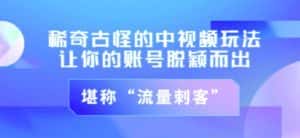 不讲李·稀奇古怪的冷门中视频冷门玩法,让你的账号脱颖而出,成为流量刺客!(图文+视频)-优优云创网