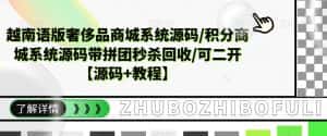 （5602期）越南语版奢侈品商城系统源码/积分商城-带拼团秒杀回收/可二开【源码+教程】-优优云创网