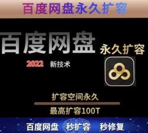 百度网盘无限扩容技术,外面卖399的,无论自己用还是用做引流都可以-优优云创网