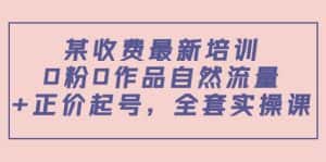 某最新收费培训内容:0粉0作品自然流量+正价起号,全套实操课-优优云创网