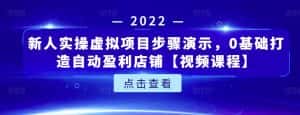 新人实操虚拟项目步骤演示，0基础打造自动盈利店铺【视频课程】-优优云创网