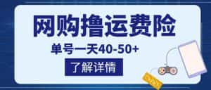 网购撸运费险项目,单号一天40-50+,实实在在能够赚到钱的项目【详细教程】-优优云创网