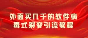 (5729期)外面卖几千的软件病毒式裂变引流教程,病毒式无限吸引精准粉丝【揭秘】-优优云创网