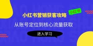 小红书营销获客攻略：从账号定位到核心流量获取，爆款笔记打造-优优云创网