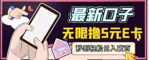 【高端精品】最新无撸5元E卡项目，无限接码秒到，一单利润3.5，轻松日入破千-优优云创网