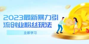 （5845期）2023最新暴力引流创业粉丝玩法，单日被动引流50+创业粉-优优云创网