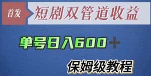 （5850期）单号日入600+最新短剧双管道收益【详细教程】-优优云创网