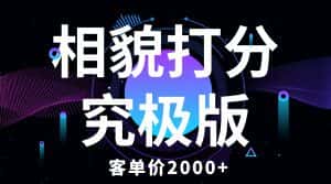 (5980期)相貌打分究极版,客单价2000+纯新手小白就可操作的项目-优优云创网