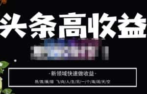 头条高收益批量操作,2023新领域快速做收益,头条号零基础轻松上手-优优云创网