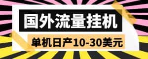 (5992期)外面收费1888国外流量全自动挂机项目 单机日产10-30美元 (自动脚本+教程)-优优云创网