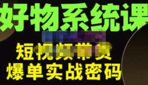 大嘴·好物短视频带货解析，学完你将懂的短视频带货底层逻辑，做出能表现的短视频-优优云创网