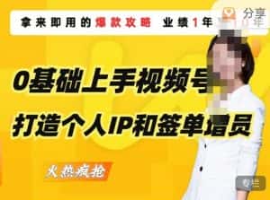 0基础上手视频号打造个人IP和签单增员，保险从业者即学即用的视频号爆款攻略，助你变现百万保费-优优云创网