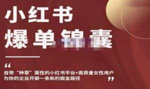 小红书爆单锦囊，自带种草属性+高质量女性用户，为你的企业开辟一条新的掘金路径-优优云创网