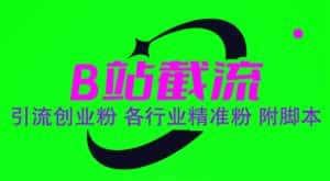 （6133期）B站截流 引流创业粉 各行业精准粉 附脚本-优优云创网