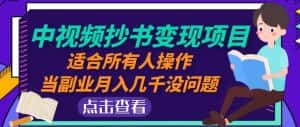黄岛主中视频抄书变现项目：适合所有人操作，当副业月入几千没问题！-优优云创网